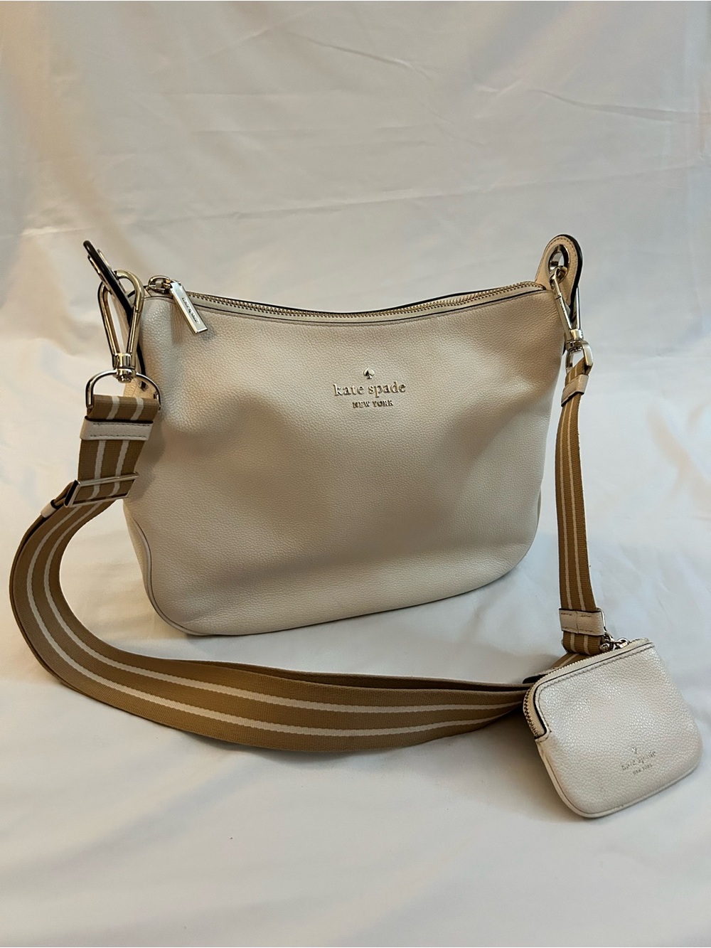 kate spade Rosie Crossbody in White Pebbled Leather